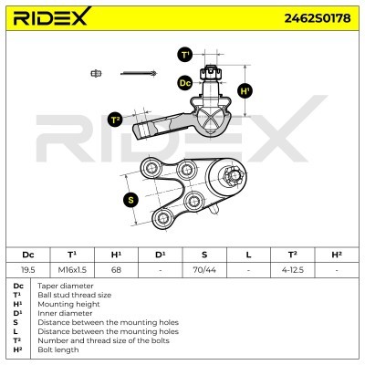 Traggelenk RIDEX 2462S0178 2462S0178 - foto 7