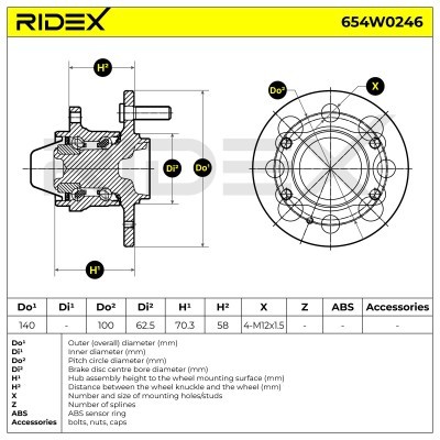 Radlager RIDEX 654W0246 654W0246 - foto 6
