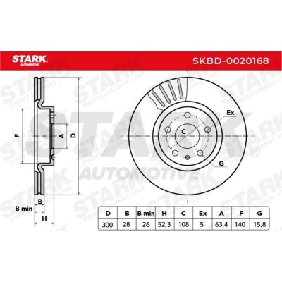 Bremsscheibe Stark SKBD-0020168 SKBD-0020168 - foto 5