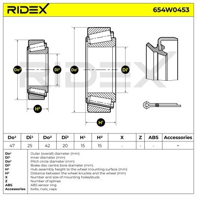 Radlager RIDEX 654W0453 654W0453 - foto 4