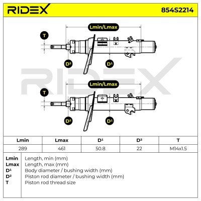 Stoßdämpfer RIDEX 854S2214 854S2214 - foto 6