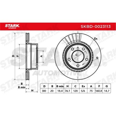 Bremsscheibe Stark SKBD-0023113 SKBD-0023113 - foto 5