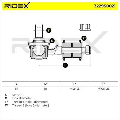 Stabilisator Stange RIDEX 3229S0021 3229S0021 - foto 5