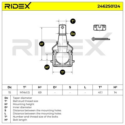 Traggelenk RIDEX 2462S0124 2462S0124 - foto 5