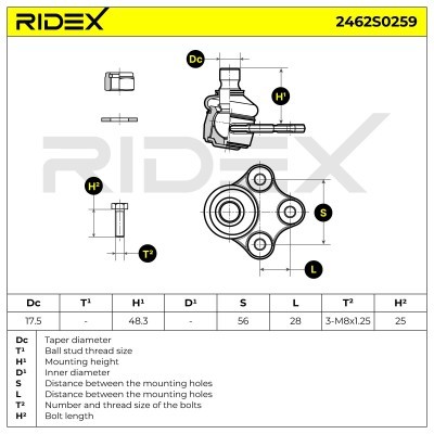 Traggelenk RIDEX 2462S0259 2462S0259 - foto 5