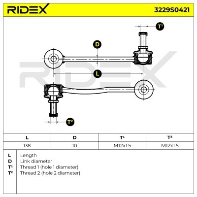 Stabilisator Stange RIDEX 3229S0421 3229S0421 - foto 5