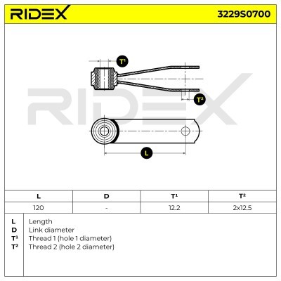 Stabilisator Stange RIDEX 3229S0700 3229S0700 - foto 6