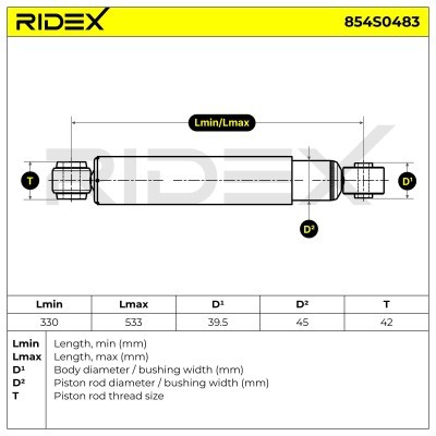 Stoßdämpfer RIDEX 854S0483 854S0483 - foto 6