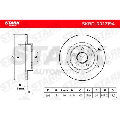 Bremsscheibe Stark SKBD-0022194 SKBD-0022194 - foto 8