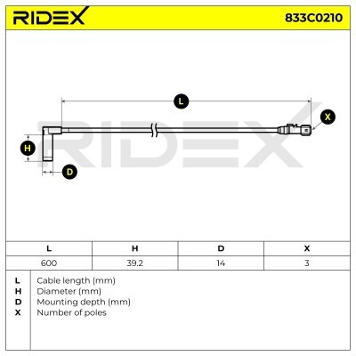 Impulsgeber, Kurbelwelle RIDEX 833C0210 833C0210 - foto 5