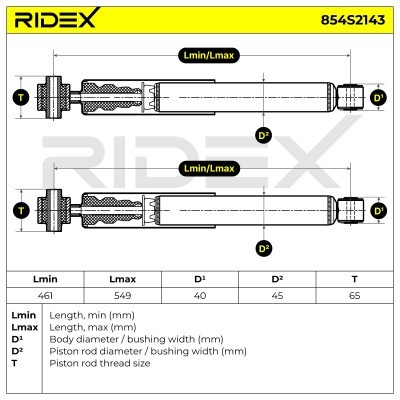 Stoßdämpfer RIDEX 854S2143 854S2143 - foto 4