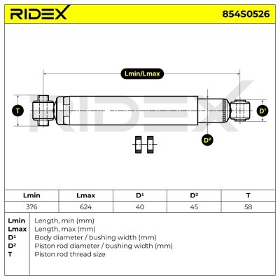 Stoßdämpfer RIDEX 854S0526 854S0526 - foto 6