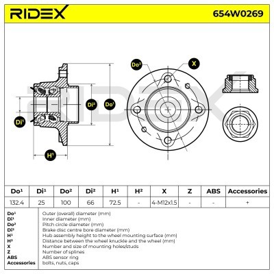 Radlager RIDEX 654W0269 654W0269 - foto 6