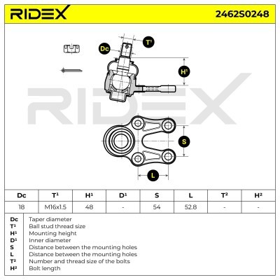 Traggelenk RIDEX 2462S0248 2462S0248 - foto 7