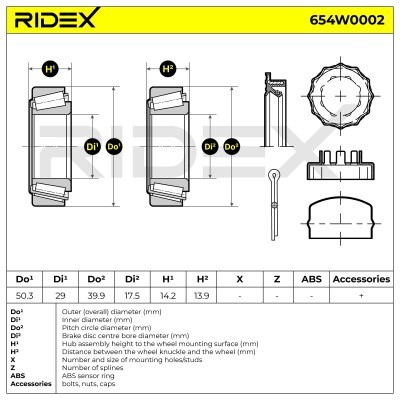Radlager RIDEX 654W0002 654W0002 - foto 4
