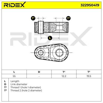 Stabilisator Stange RIDEX 3229S0419 3229S0419 - foto 7