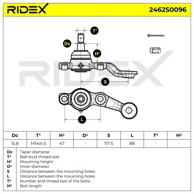 Traggelenk RIDEX 2462S0096 2462S0096 - foto 5