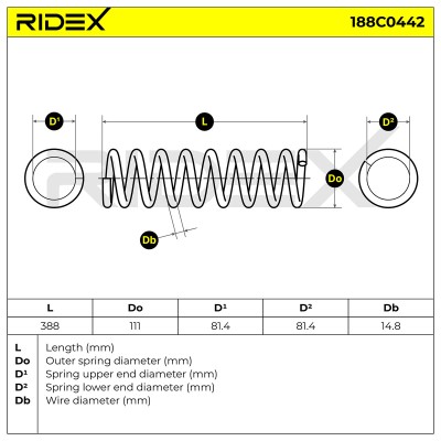 Fahrwerksfeder RIDEX 188C0442 188C0442 - foto 5