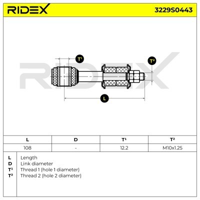 Stabilisator Stange RIDEX 3229S0443 3229S0443 - foto 6