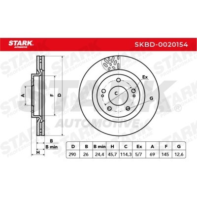 Bremsscheibe Stark SKBD-0020154 SKBD-0020154 - foto 5