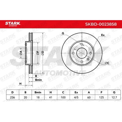 Bremsscheibe Stark SKBD-0023858 SKBD-0023858 - foto 2