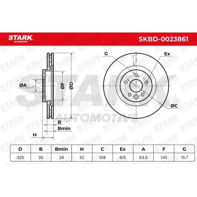 Bremsscheibe Stark SKBD-0023861 SKBD-0023861 - foto 6