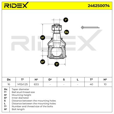 Traggelenk RIDEX 2462S0074 2462S0074 - foto 5