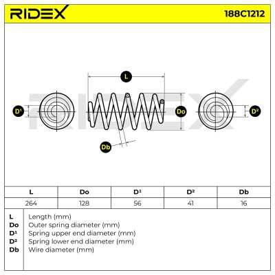 Fahrwerksfeder RIDEX 188C1212 188C1212 - foto 5