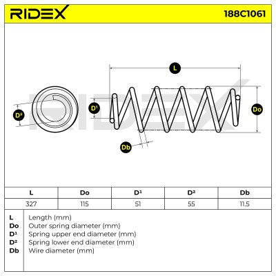 Fahrwerksfeder RIDEX 188C1061 188C1061 - foto 5