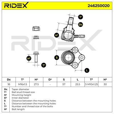 Traggelenk RIDEX 2462S0020 2462S0020 - foto 4