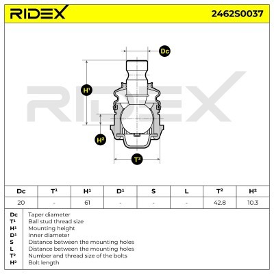 Traggelenk RIDEX 2462S0037 2462S0037 - foto 5