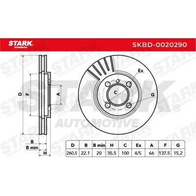 Bremsscheibe Stark SKBD-0020290 SKBD-0020290 - foto 5