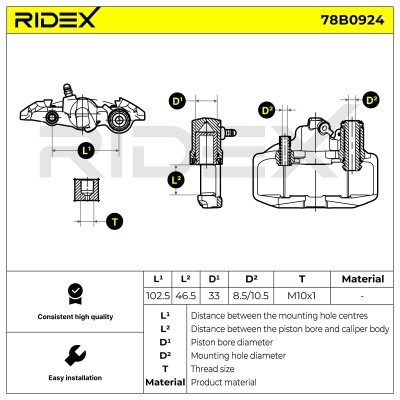 Bremssattel RIDEX 78B0924 78B0924 - foto 7