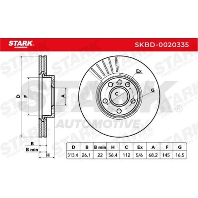 Bremsscheibe Stark SKBD-0020335 SKBD-0020335 - foto 5