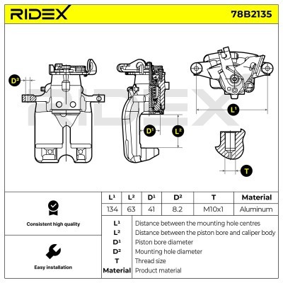 Bremssattel RIDEX 78B2135 78B2135 - foto 6