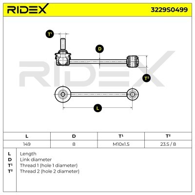 Stabilisator Stange RIDEX 3229S0499 3229S0499 - foto 5