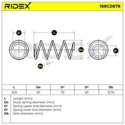 Fahrwerksfeder RIDEX 188C0878 188C0878 - foto 5