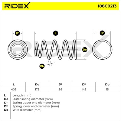 Fahrwerksfeder RIDEX 188C0213 188C0213 - foto 5