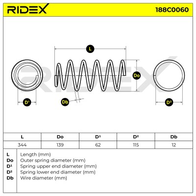 Fahrwerksfeder RIDEX 188C0060 188C0060 - foto 5