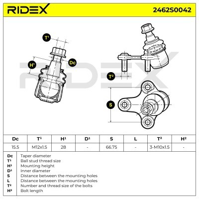 Traggelenk RIDEX 2462S0042 2462S0042 - foto 6
