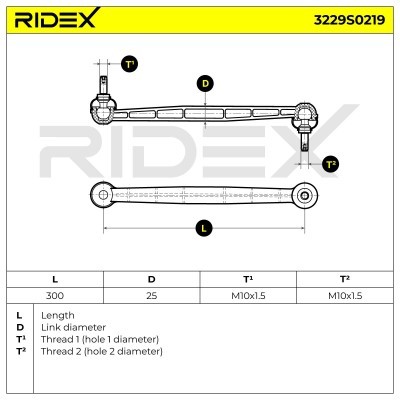 Stabilisator Stange RIDEX 3229S0219 3229S0219 - foto 7