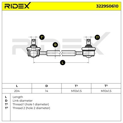 Stabilisator Stange RIDEX 3229S0610 3229S0610 - foto 6