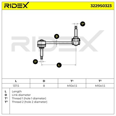 Stabilisator Stange RIDEX 3229S0323 3229S0323 - foto 6
