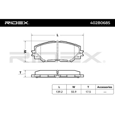 Bremsbeläge Satz RIDEX 402B0685 402B0685 - foto 4