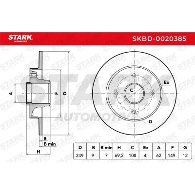 Bremsscheibe Stark SKBD-0020385 SKBD-0020385 - foto 5