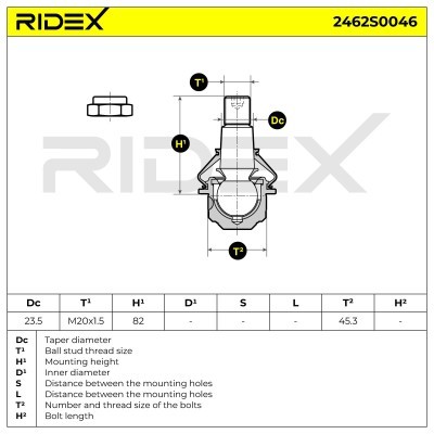 Traggelenk RIDEX 2462S0046 2462S0046 - foto 6