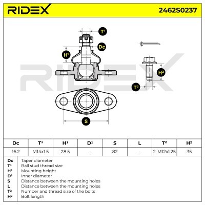 Traggelenk RIDEX 2462S0237 2462S0237 - foto 5