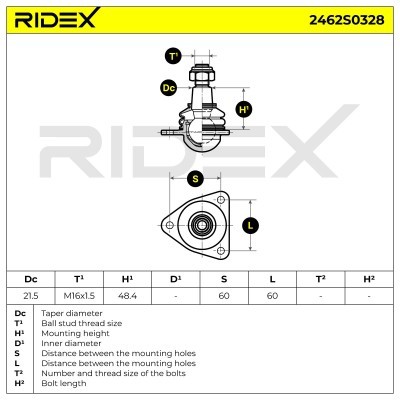 Traggelenk RIDEX 2462S0328 2462S0328 - foto 6