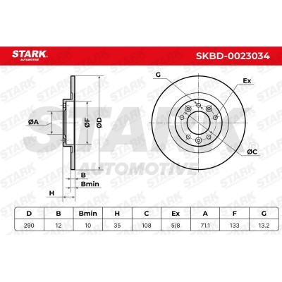 Bremsscheibe Stark SKBD-0023034 SKBD-0023034 - foto 6