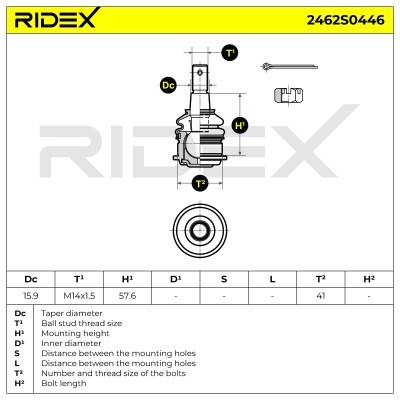 Traggelenk RIDEX 2462S0446 2462S0446 - foto 6